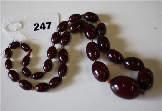 Cherry amberoid necklace